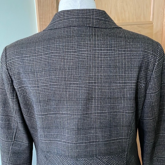 Lana Lee Vintage Pettite Black/Grey Plaid Short Jacket, Size 12 - Picture 7 of 16